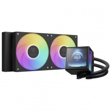 Water Cooler Gamdias Chione P5-240, RGB, 240mm, Display Digital, Intel-AMD, PWM, Preto