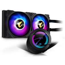 Water Cooler Gigabyte Aorus Waterforce, ARGB, 240mm, Black, Intel-AMD, GP-AORUS WATERFORCE 240