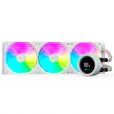 Water Cooler Kalkan Alpha 360 ARGB, 360mm, Com Display, Intel-AMD, Branco, KLK00049