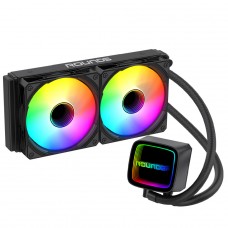 Water Cooler Round5 Eurus Black, ARGB, 240mm, Intel-AMD, PWM, Preto, R5-WC-EURUS-240B-2230