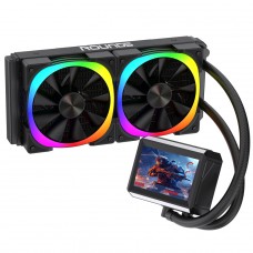 Water Cooler Round5 Notus Black, ARGB, 240mm, Com Display LCD, Intel-AMD, PWM, Preto, R5-WC-NOTUS-240B-2226