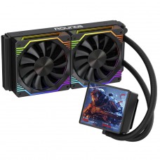 Water Cooler Round5 Zephyro Black, ARGB, 240mm, Com Display LCD, Intel-AMD, PWM, Preto, R5-WC-ZEPHYRO-240B-2222