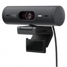Webcam Logitech Brio 500, Full HD 1080P, 30 FPS, USB-C, Grafite, 960-001412