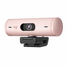 Webcam Logitech Brio 500, Full HD 1080P, 30 FPS, USB-C, Rosa, 960-001418
