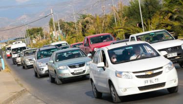 Todos los días se genera una importante congestión en la principal avenida que une Machalí y Rancagua.