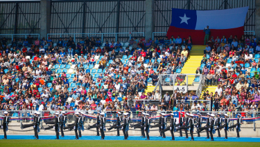 La marcha de los cadetes del Ejército marcó la jornada.