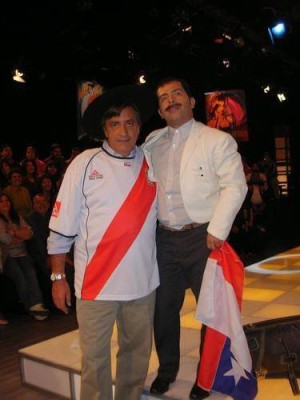 Jacinto junto a Kike Morande, tras su participación en el estelar del humor.