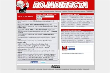 Página web de Rojadirecta.me.