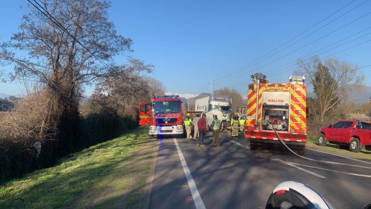 Chofer muere en colisión de dos camiones en Malloa - Vimarsana News