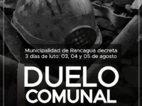 El duelo comunal se inicia hoy domingo.