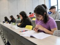 Estudiantes de distintos colegios de la provincia de Cachapoal llegaron hasta el Campus Rancagua para rendir las pruebas de Competencia Lectora, Matemática y electivas.