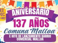 La comuna conmemorará su aniversario con una jornada familiar organizada por Barrios Comerciales y la Municipalidad de Malloa
