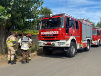El siniestro se registra en el sector Santa Inés, a la altura del kilómetro 71,4 de la Ruta 66. Personal de emergencia trabaja en la contención de las llamas y se dispuso la evacuación preventiva del lugar.