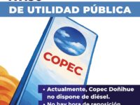 Copec Doñihue nformó que no cuenta con diésel y no hay horario confirmado para reposición.