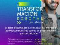 Las capacitaciones están dirigidas a pymes y personas desempleadas, e incluyen programas en áreas digitales con subsidios para los participantes.