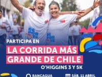 La capital de O’Higgins espera reunir a más de 3 mil personas en una jornada familiar que contempla circuitos de 3 y 5 kilómetros, además de múltiples actividades recreativas.
