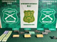 La droga era transportada en un bus proveniente de la Región Metropolitana. El operativo también permitió detener a un pasajero que mantenía tres órdenes de captura vigentes.