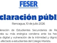 En el documento expresó su "más enérgica condena ante los hechos de violencia digital y vulneración de la intimidad y dignidad que habrían afectado a estudiantes".