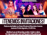 Las invitaciones son gratuitas y limitadas, y podrán retirarse durante este miércoles 12 de agosto en el Teatro Municipal de la comuna.
