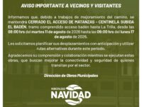 Desde la municipalidad señalaron que estas obras tienen como objetivo mejorar la conectividad y seguridad de las personas que transitan por el sector.