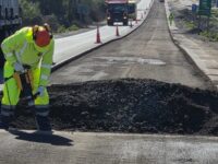 La intervención contempla trabajos de fresado y reposición de carpeta asfáltica en diversos tramos de la ruta.