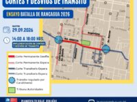 Las restricciones de tránsito regirán mañana martes 29 de septiembre entre dos y seis de la tarde y el día del desfile desde el mediodía a siete de la tarde.