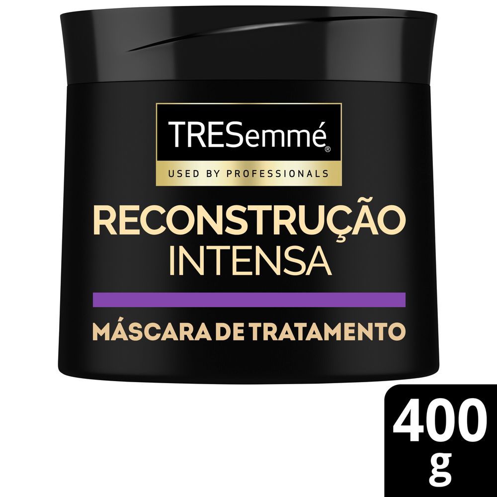 Máscara TRESemmé Reconstrução Ultra-Intensa 400g - embalagem frontal preta