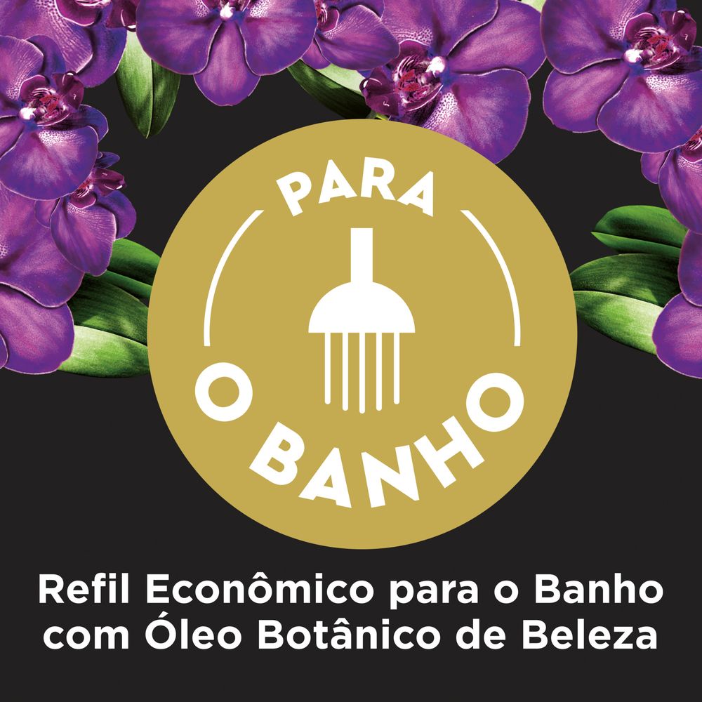 Detalhe do selo 'Para o Banho' e rótulo Lux Botanicals