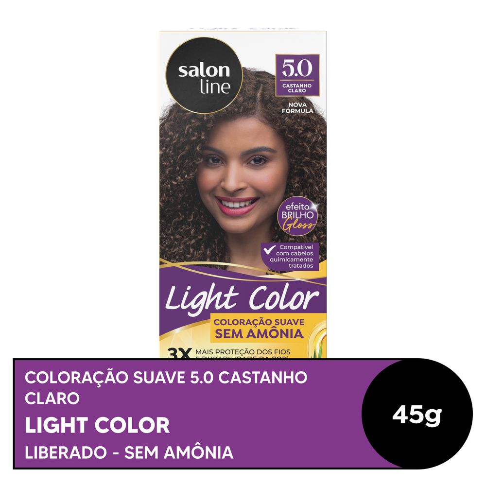 Embalagem frontal Salon Line Light Color 5.0 Castanho Claro