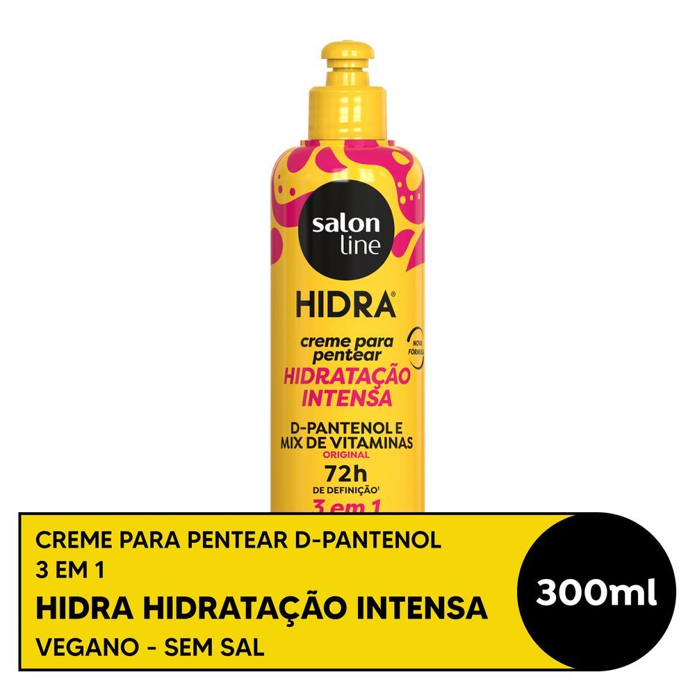 Frontal do creme para pentear Salon Line Hidra 3 em 1 Hidra D-Pantenol 300ml