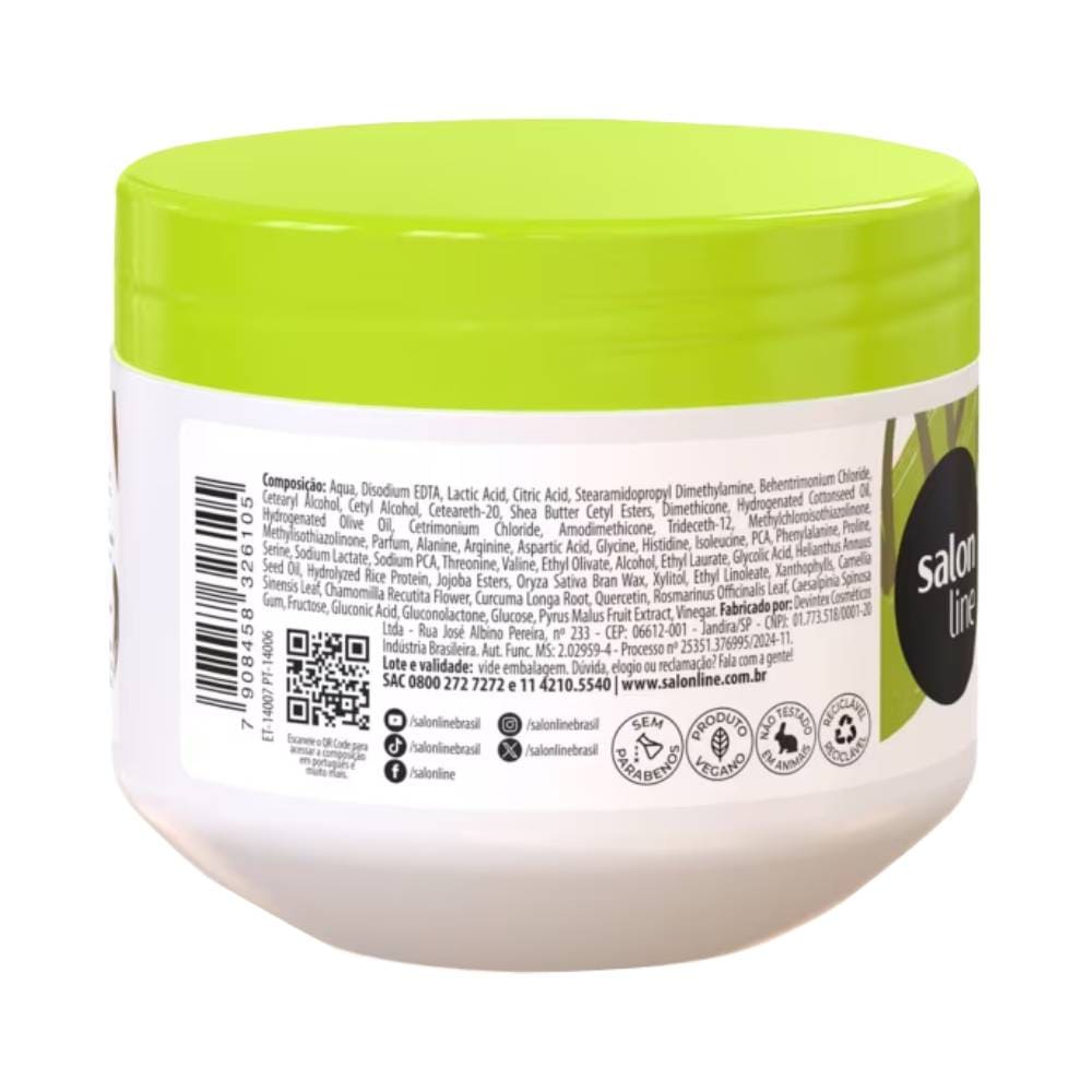 Máscara Meu Liso Escudo Antiporosidade Salon Line 300g - vista traseira