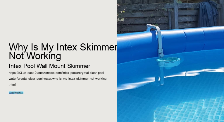 Why Is My Intex Skimmer Not Working