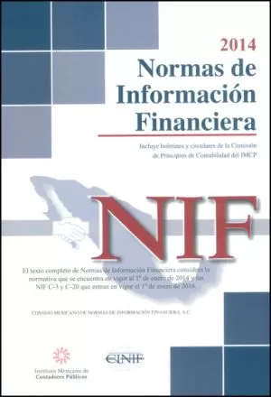 Carátula de Normas de información financiera. NIF.