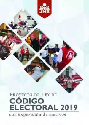 Carátula de Proyecto de Ley de Código Electoral 2019, con exposición de motivos