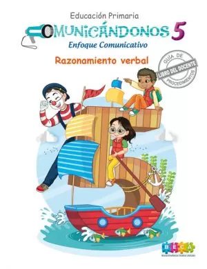 Carátula de Comunicándonos 5to Grado Razonamiento Verbal Docente Educación Primaria