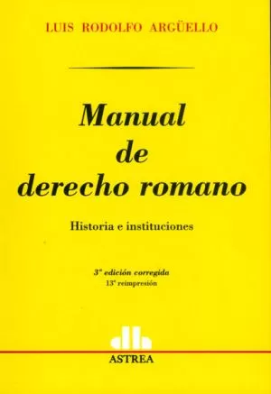 Carátula de Manual de derecho romano