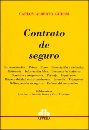 Carátula de Contrato de seguro