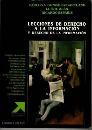 Carátula de Lecciones de derecho a la información y derecho de la información