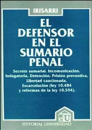 Carátula de El Defensor en el sumario penal