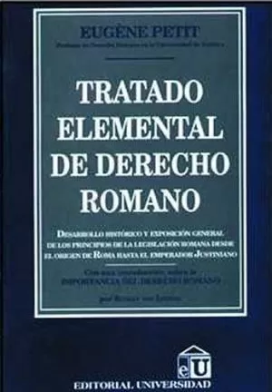 Carátula de Tratado elemental de derecho romano