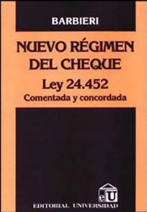 Carátula de Nuevo régimen del cheque