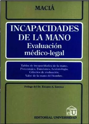 Carátula de Incapacidades de la mano