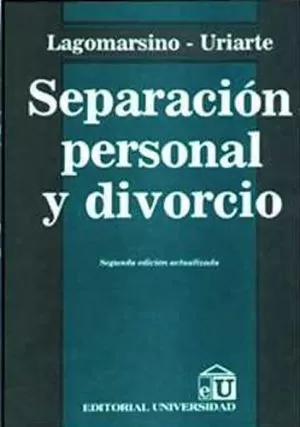 Carátula de Separación personal y divorcio