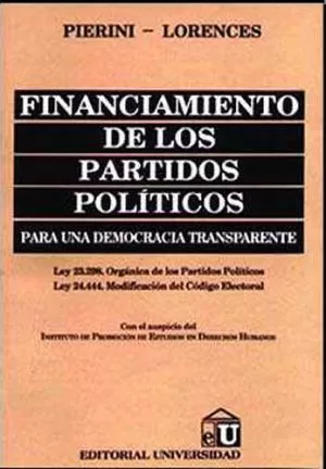 Carátula de Financiamiento de los partidos políticos