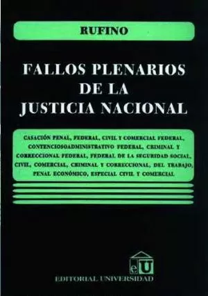 Carátula de Fallos plenarios de la justicia nacional