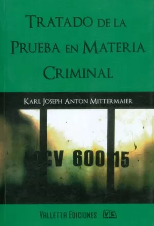 Carátula de Tratado de la prueba en materia criminal