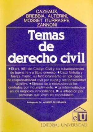 Carátula de Temas de derecho civil