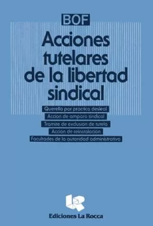 Carátula de Acciones tutelares de la libertad sindical