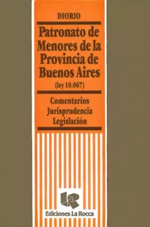 Carátula de Patronato de menores de la provincia de Buenos Aires