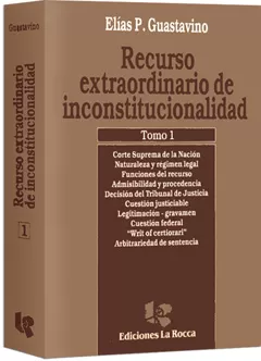 Carátula de Recurso extraordinario de inconstitucionalidad